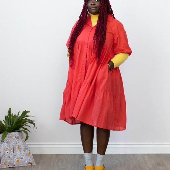 Maggie Jayne Red Babydoll Dress - Picture 3 of 6